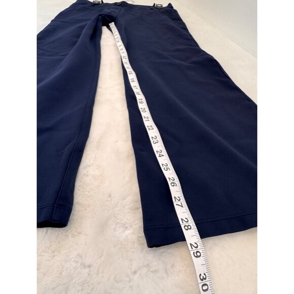 Betabrand Women's Size Large Petite Navy Wide-Leg Stretch Dress Pants - Picture 5 of 9